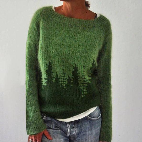 Multicolor Round Neck Knitwear Sweater.