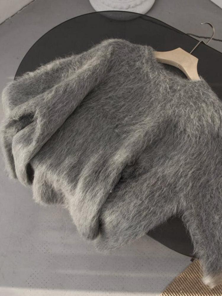 Luxurious mink fur pullover sweater showcasing premium softness and elegant winter style for fashion enthusiasts