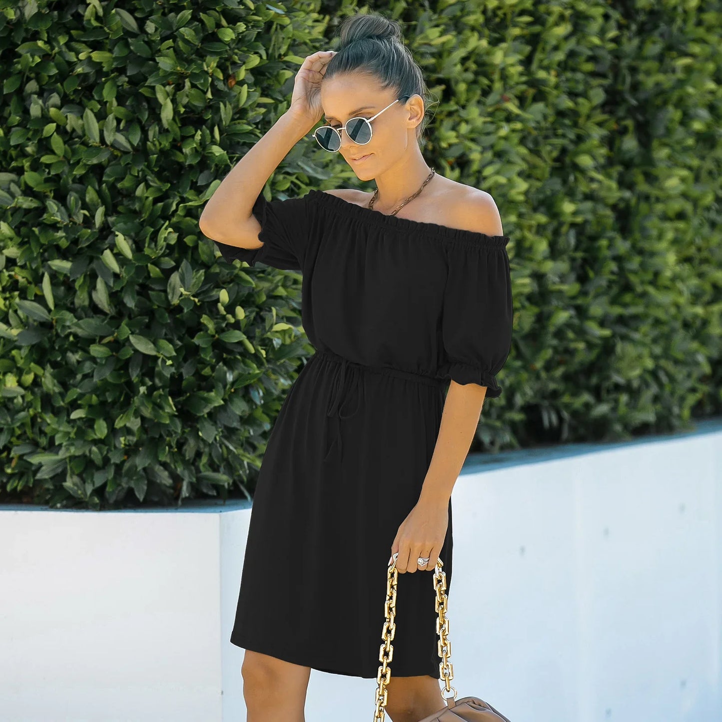 Women's One Shoulder European And American Dress Women
