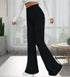 Spring Fashion Elegant Stretch Slim Fit Nude Feel Bell-bottom Pants.