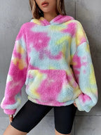 Tie-Dye Plush Fleece Hoodie.