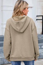 Dropped Shoulder Pocketed Hoodie.