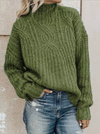 Stylish plus size turtleneck sweater offering warmth and comfort for elegant winter fashion