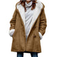 Winter Jackets For Women Sherpa Lined Jacket Women Duffle Toggle Coat Hooded Fleece Jacket.