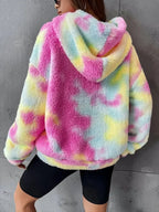 Tie-Dye Plush Fleece Hoodie.