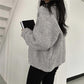 All-Match Retro Gray Lazy Cardigan Sweater Coat.