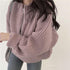 All-Match Retro Gray Lazy Cardigan Sweater Coat.