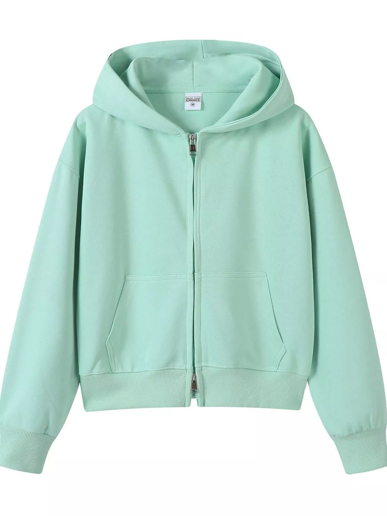 Plus size zip-up hoodie designed for comfort and style, perfect for casual wear and layering