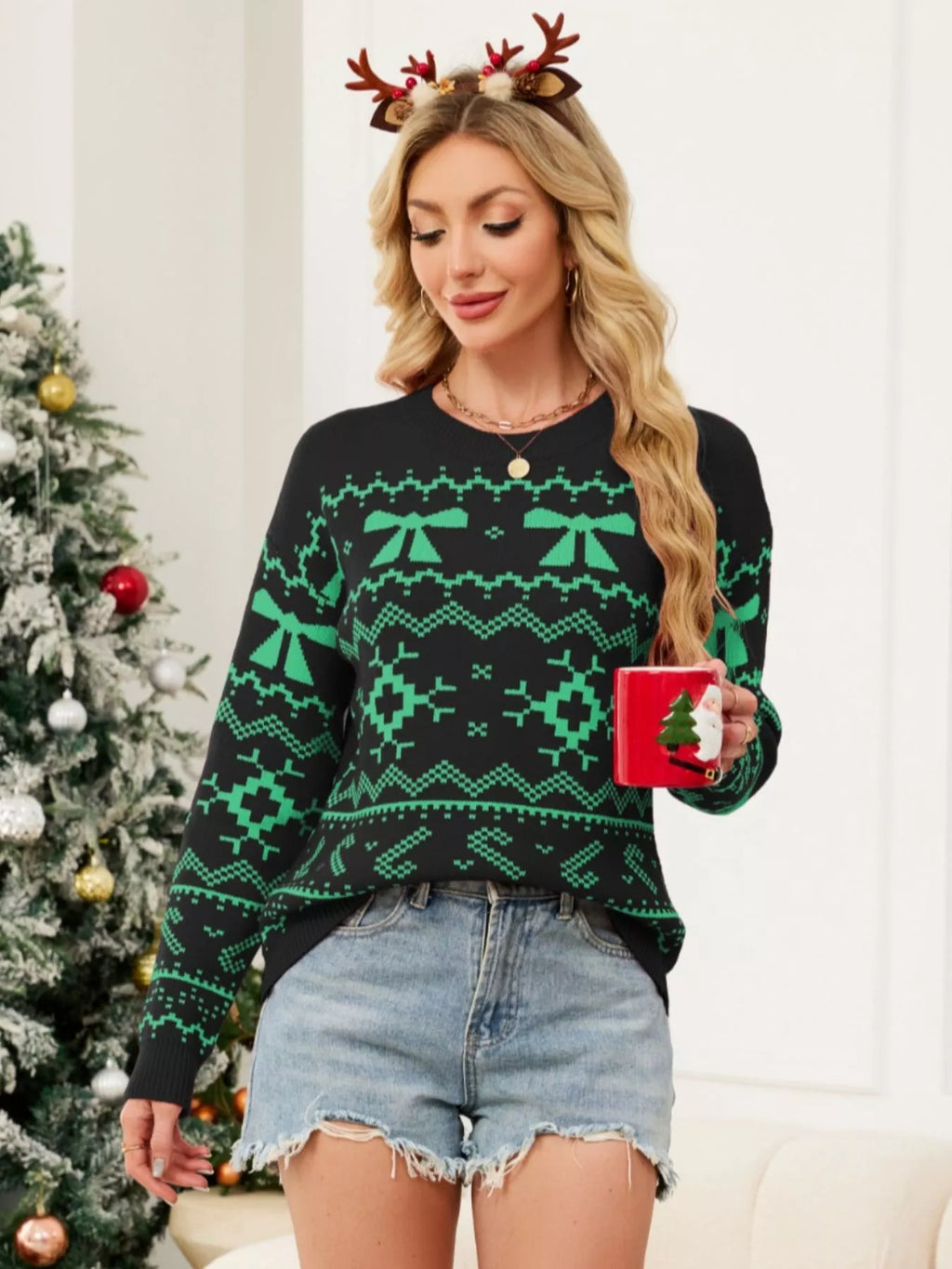 Elegant Christmas sweaters showcasing festive designs and premium quality knitwear for holiday celebrations.