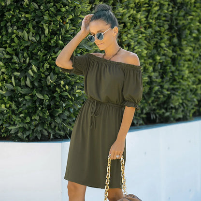Women's One Shoulder European And American Dress Women
