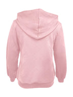 Texture Zip-Up Hoodie with Drawstring.