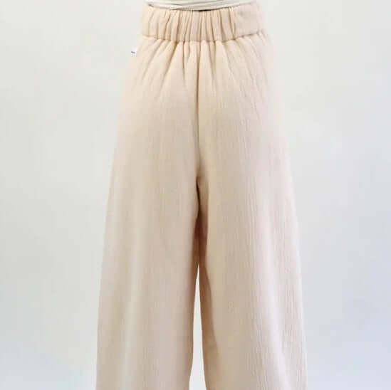 Large Size Summer Silk Ice Wide Leg Pants Women&