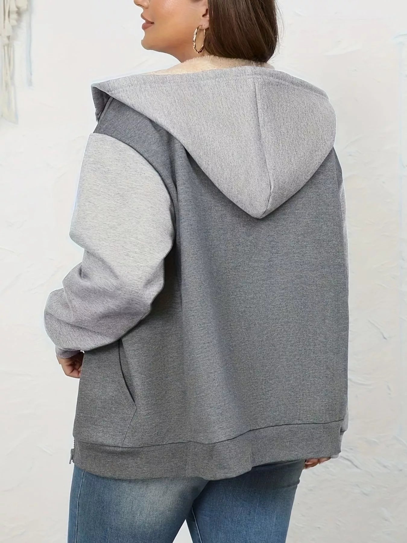 Sherpa Lined Zip-Up Hoodie.