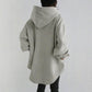Casual Long Sleeve Pocket Hooded Drawstring Loose Sweatshirt.