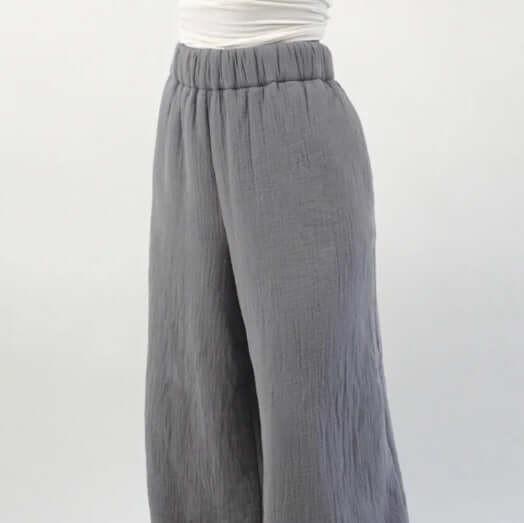 Large Size Summer Silk Ice Wide Leg Pants Women&