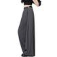 Chic gray suit pants featuring a high waist design for elegant and professional office wear