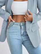 Elegant plus size casual blazer perfect for professional and stylish everyday wear