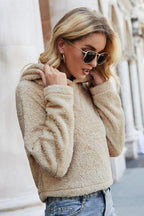 Long Sleeve Fuzzy Hoodie.