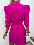 Belted blazer dress, stylish blazer for women, elegant belted outerwear