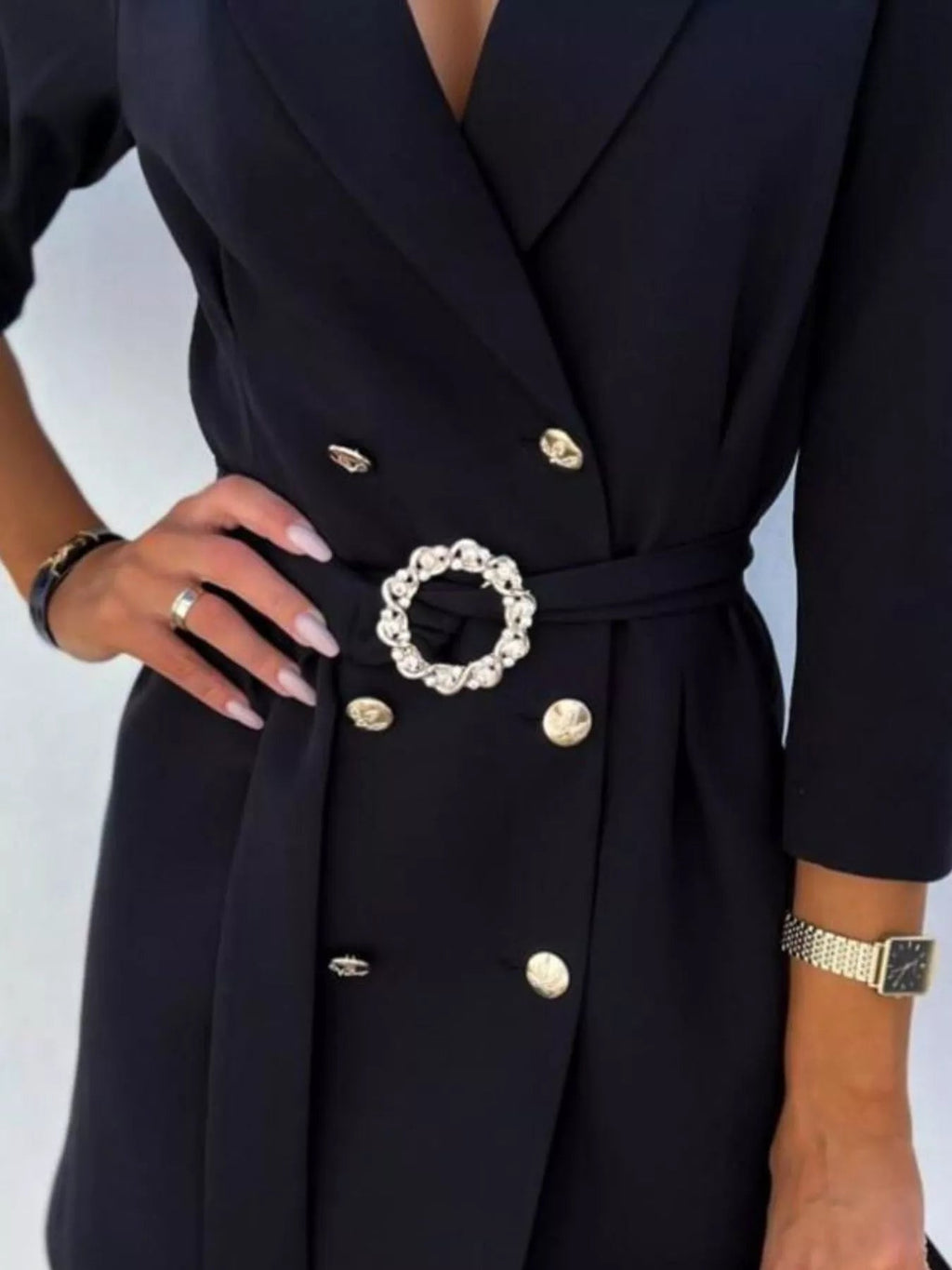 Belted blazer dress, stylish blazer for women, elegant belted outerwear