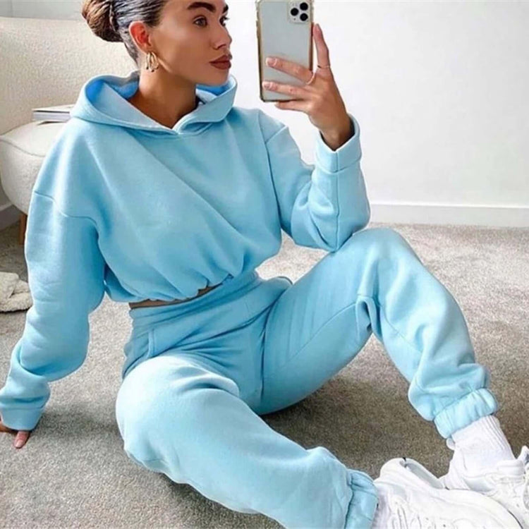 Jogging Suits For Women 2 Piece Sweatsuits Tracksuits Sexy Long Sleeve HoodieCasual Fitness Sportswear.