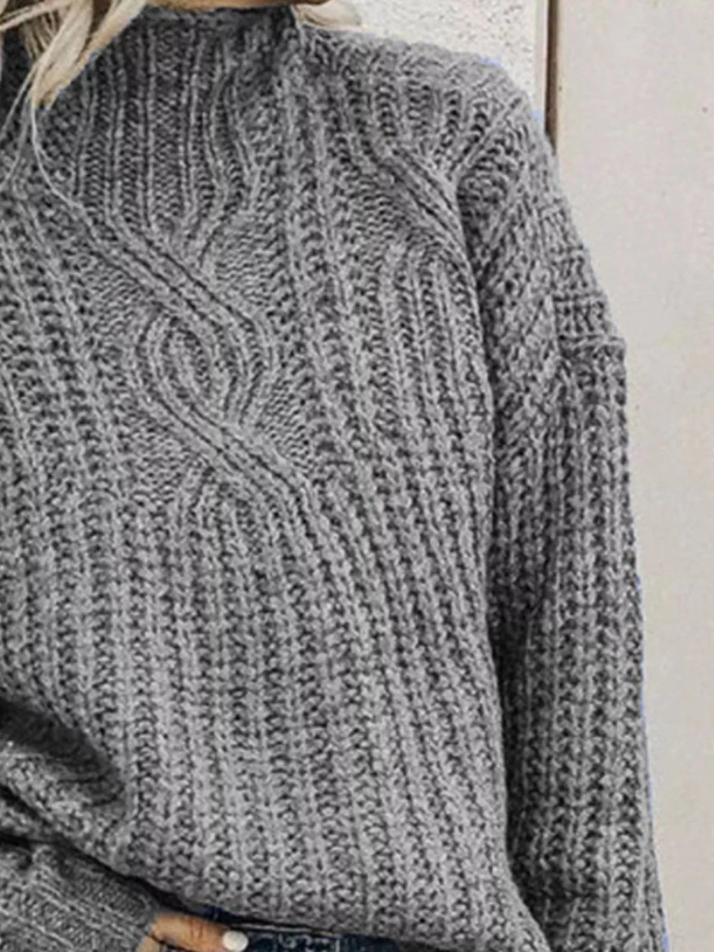 Stylish plus size turtleneck sweater offering warmth and comfort for elegant winter fashion