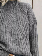 Stylish plus size turtleneck sweater offering warmth and comfort for elegant winter fashion