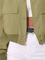 Plus size long sleeve jacket featuring full size coverage, ideal for stylish and comfortable outerwear options.