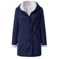 Winter Jackets For Women Sherpa Lined Jacket Women Duffle Toggle Coat Hooded Fleece Jacket.