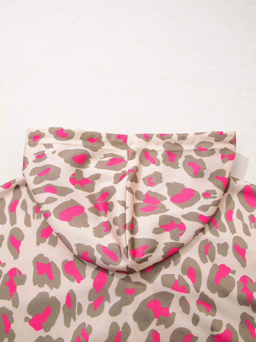 Leopard Print Zip-Up Hoodie.