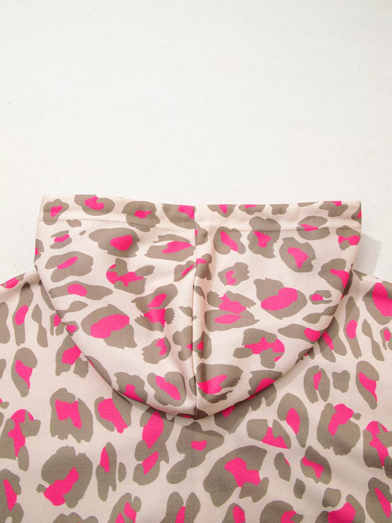 Leopard Print Zip-Up Hoodie.