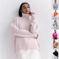 Winter Turtleneck Sweater Ins Solid Color Long Sleeve Pullover Top Women&