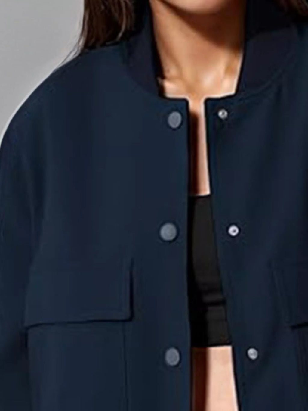 Plus size long sleeve jacket featuring full size coverage, ideal for stylish and comfortable outerwear options.