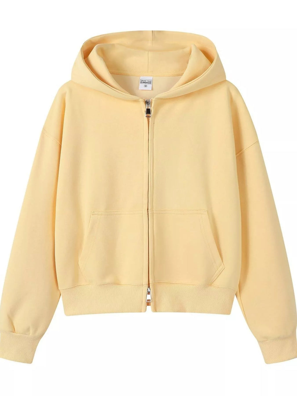 Plus size zip-up hoodie designed for comfort and style, perfect for casual wear and layering