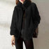 Double Faced Fleece Warm High Neck Sweater Women Cardigan.