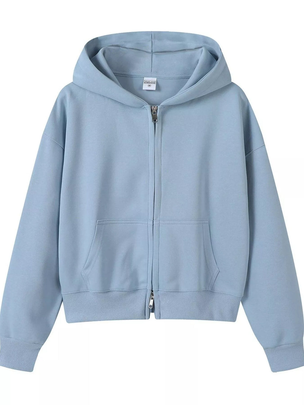 Plus size zip-up hoodie designed for comfort and style, perfect for casual wear and layering