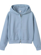 Plus size zip-up hoodie designed for comfort and style, perfect for casual wear and layering