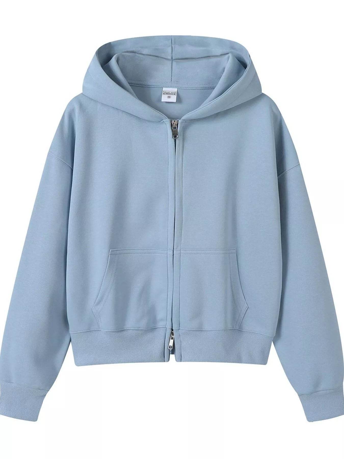 Plus size zip-up hoodie designed for comfort and style, perfect for casual wear and layering