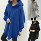 Casual Long Sleeve Pocket Hooded Drawstring Loose Sweatshirt.