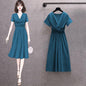 Fashionable Elegant Slim-fit Pleated Ladies Dress