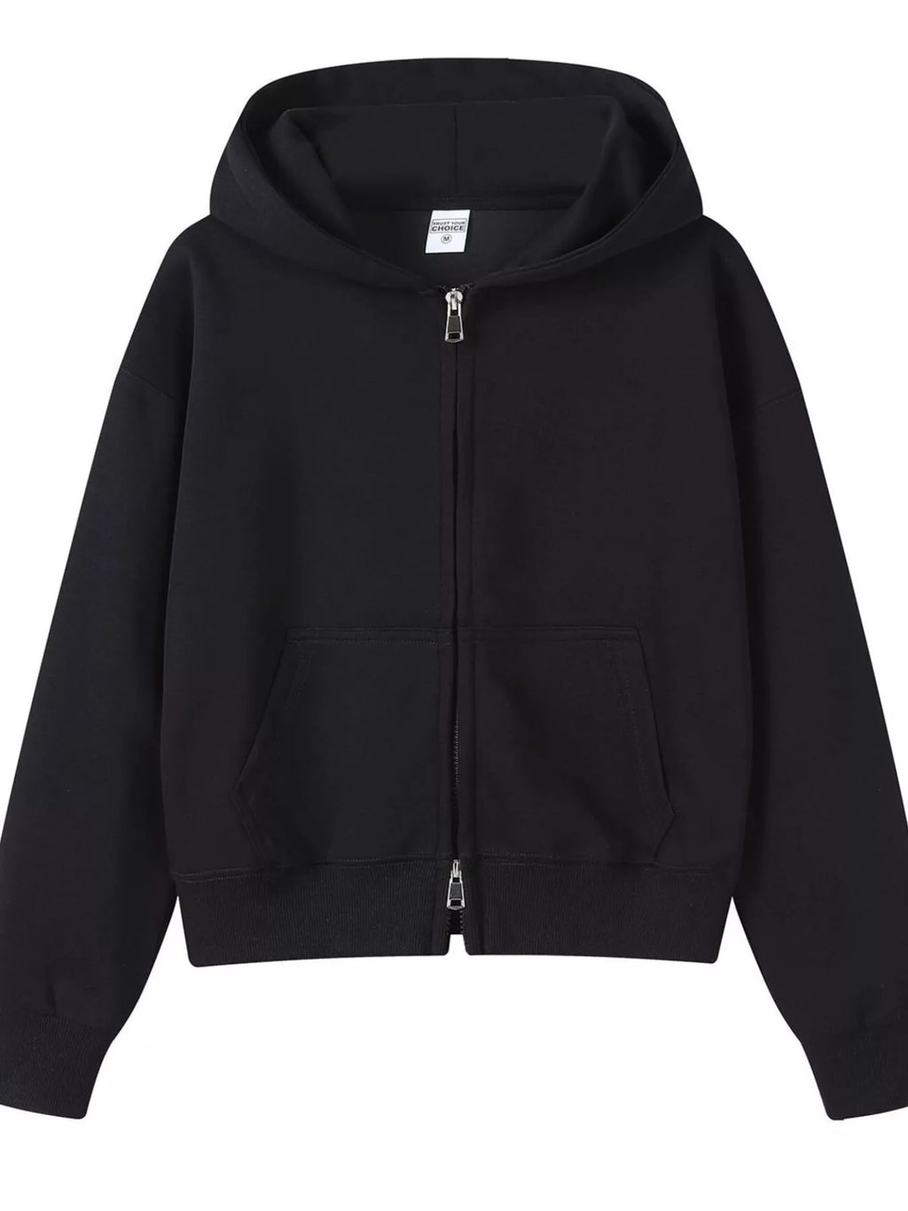 Plus size zip-up hoodie designed for comfort and style, perfect for casual wear and layering
