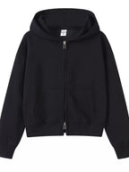 Plus size zip-up hoodie designed for comfort and style, perfect for casual wear and layering