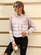 Drawstring Raglan Sleeve Hoodie.