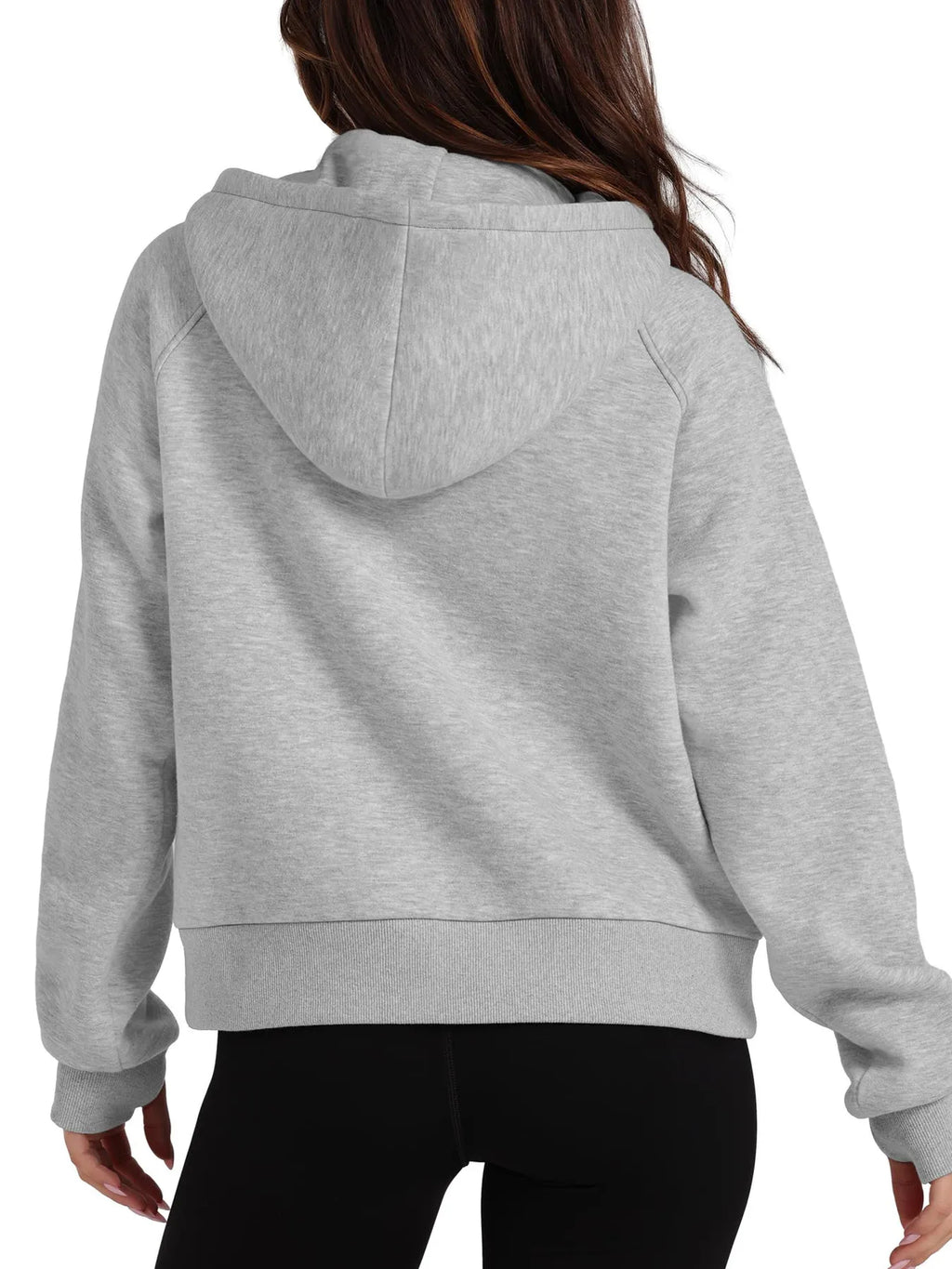 Half-Zip Hoodie with Kangaroo Pocket.