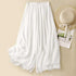 Tight Waist Cotton Linen Wide Leg Pants Loose And Elegant.