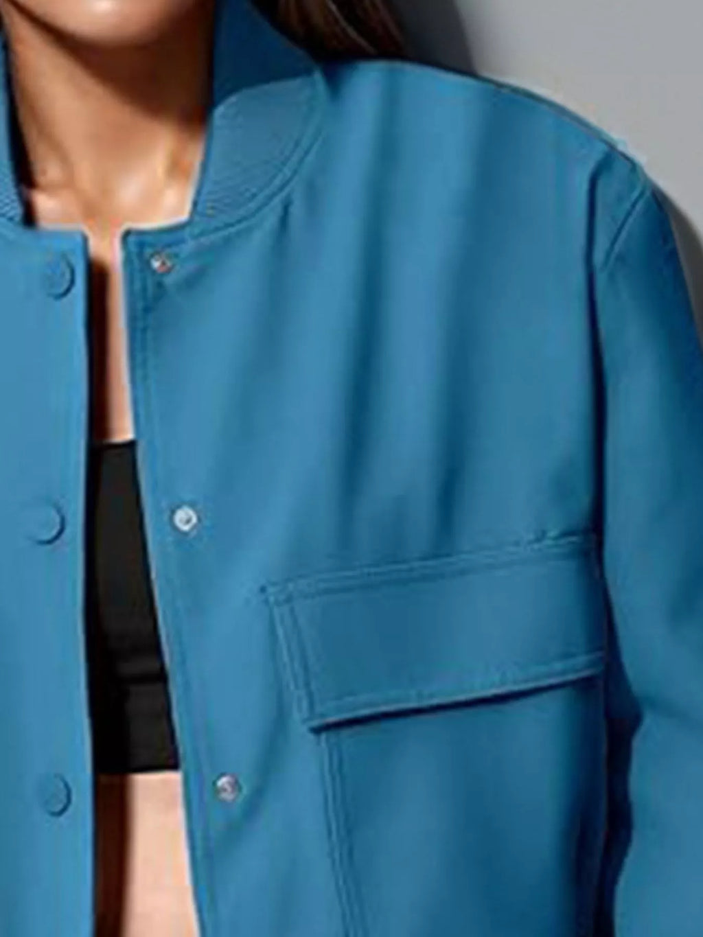 Plus size long sleeve jacket featuring full size coverage, ideal for stylish and comfortable outerwear options.