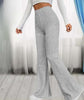 Spring Fashion Elegant Stretch Slim Fit Nude Feel Bell-bottom Pants.