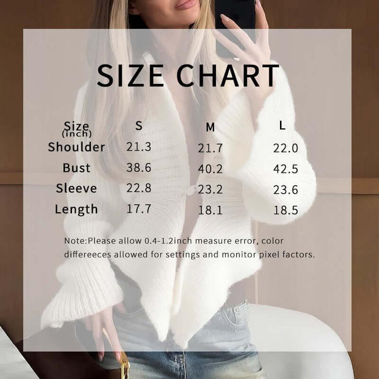 Elegant Irregular Hem Cardigan Sweater For Women Knitted Long Sleeve V Neck Trendy Open Front Sweaters.