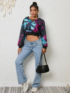 Tie-Dye Lace-Up Hoodie.