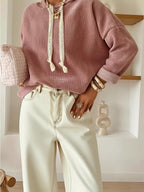 Drawstring Dropped Shoulder Hoodie.